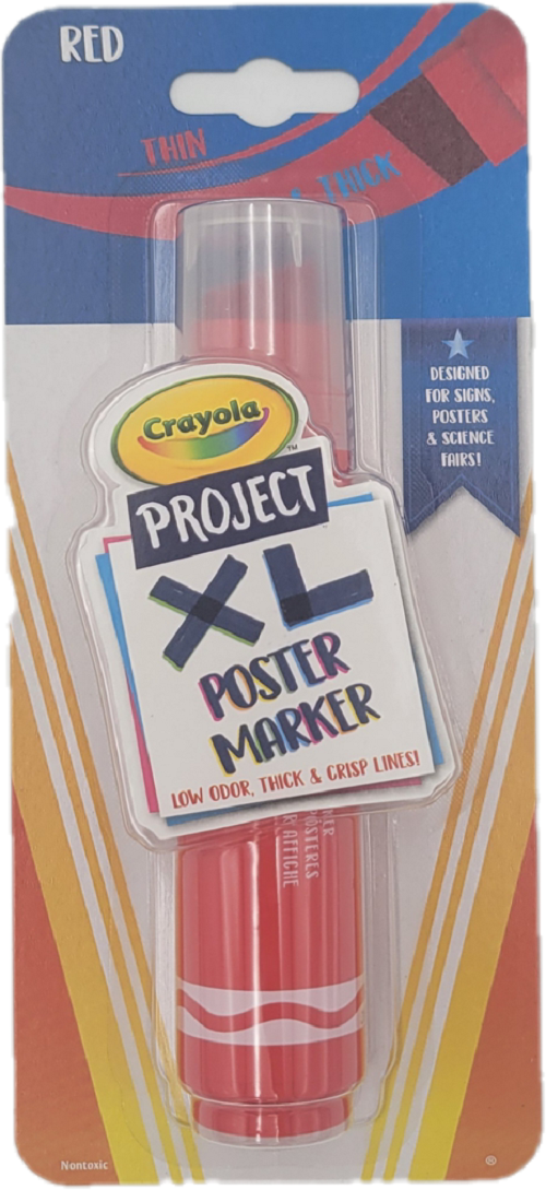 Crayola Project XL Poster Marker Red Wholesale – The Bazaar Inc