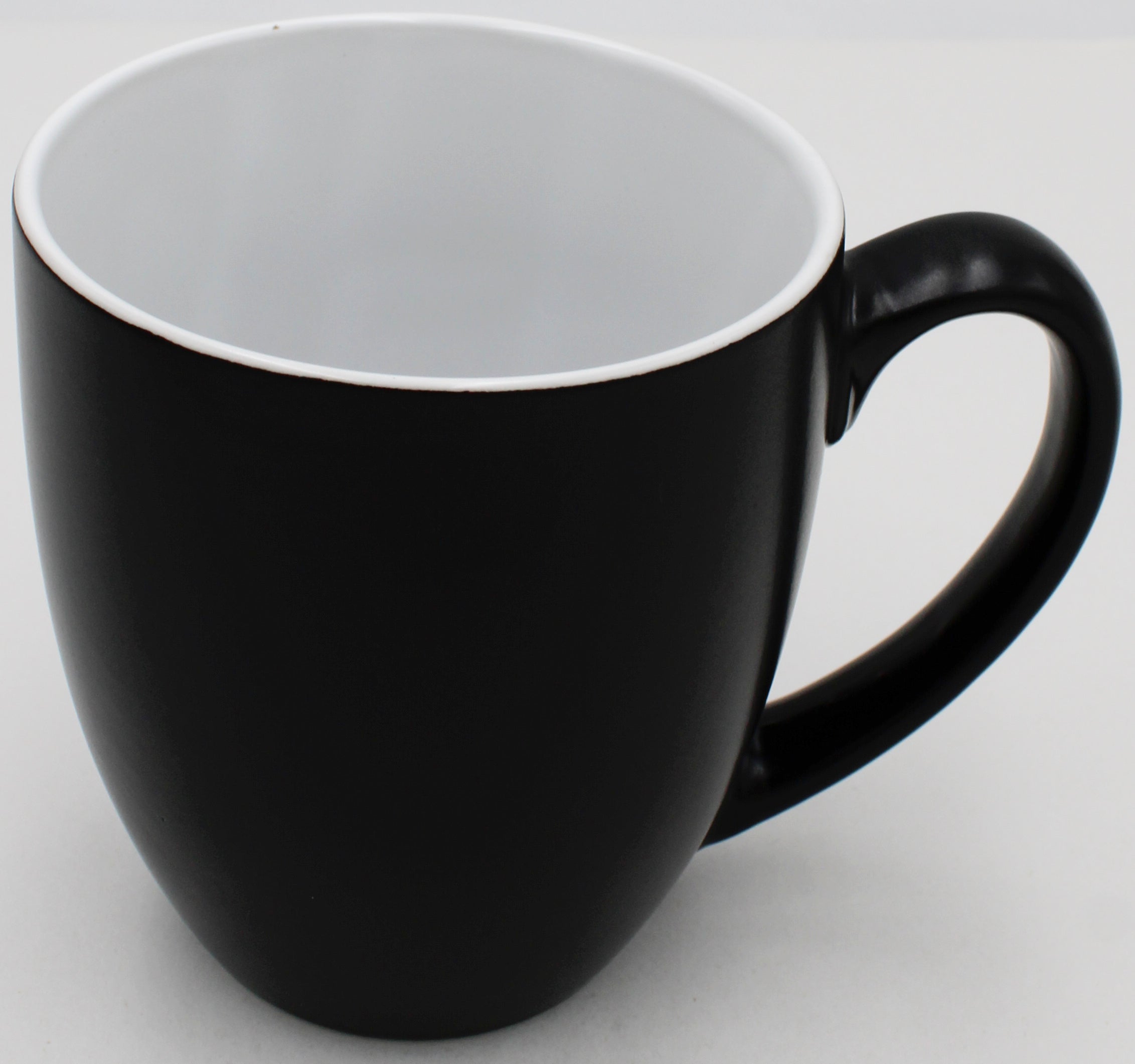 15OZ CERAMIC MUG, MATTE, BLACK - INNER COLOR WHITE
