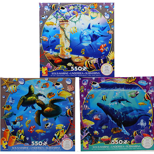 BOXED PUZZLE 550PC-JEFF WILKIE UNDERSEA ASST