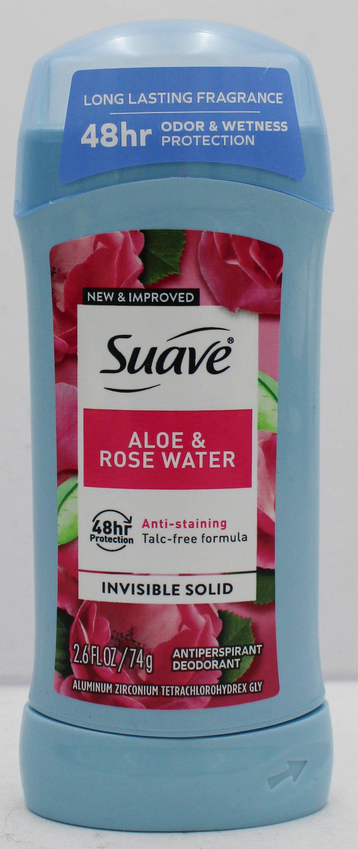 SUAVE INVISIBLE SOLID ALOE + ROSE WATER  2.6z