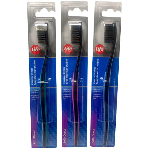 LIFEBRND CHRCOAL T/BRSH-SOFT/AST NI