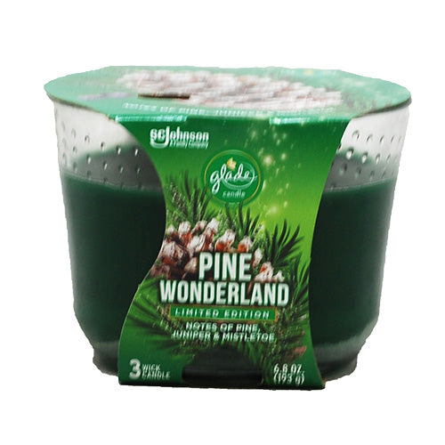 GLADE 3WICK CANDLE 6.8oz-PINE WONDERLAND