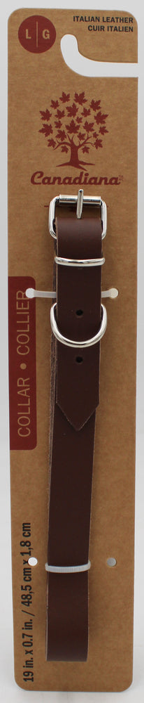 COLLAR ITALIAN LEATHER BROWN LG 15" X 18"