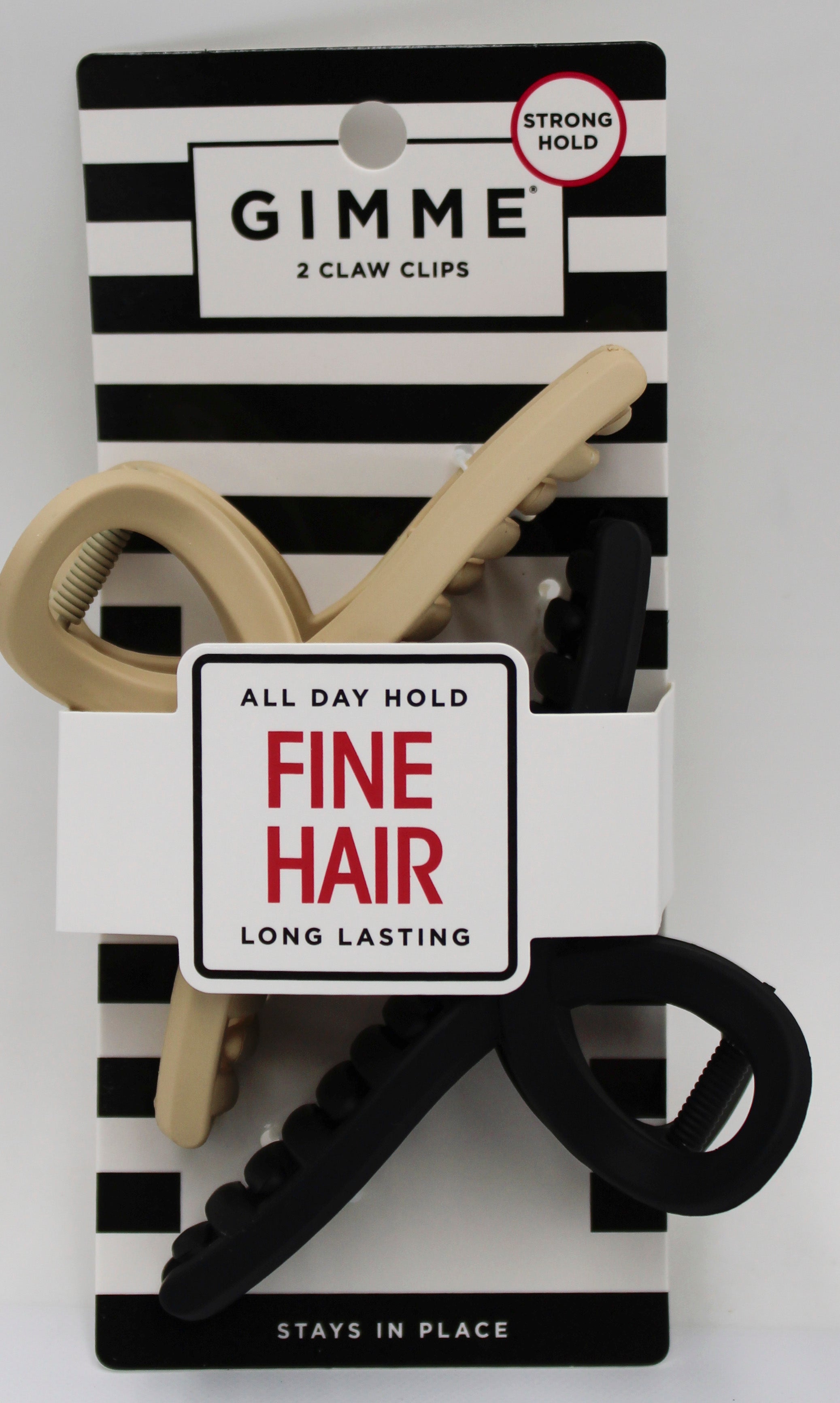 GIMME Claw Clips Loop Black & Tan 2-Pack