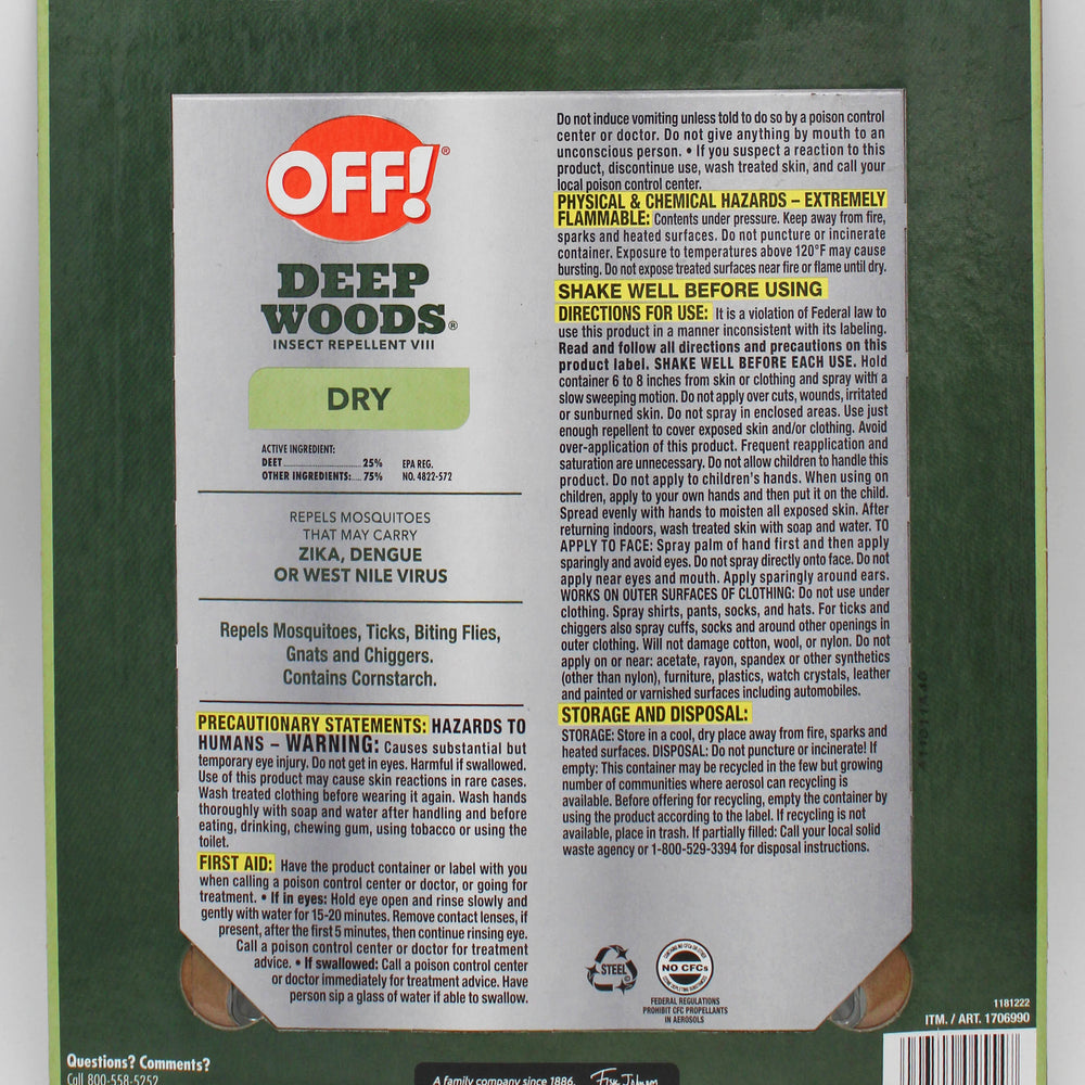 OFF DRY WOODS 6oz + 4oz DISPLAY US