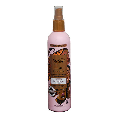 SUAVE CREAM DETANGLER SPRAY 10OZ-LUSH&COILY SHEA BUTTER&COCONUT OIL