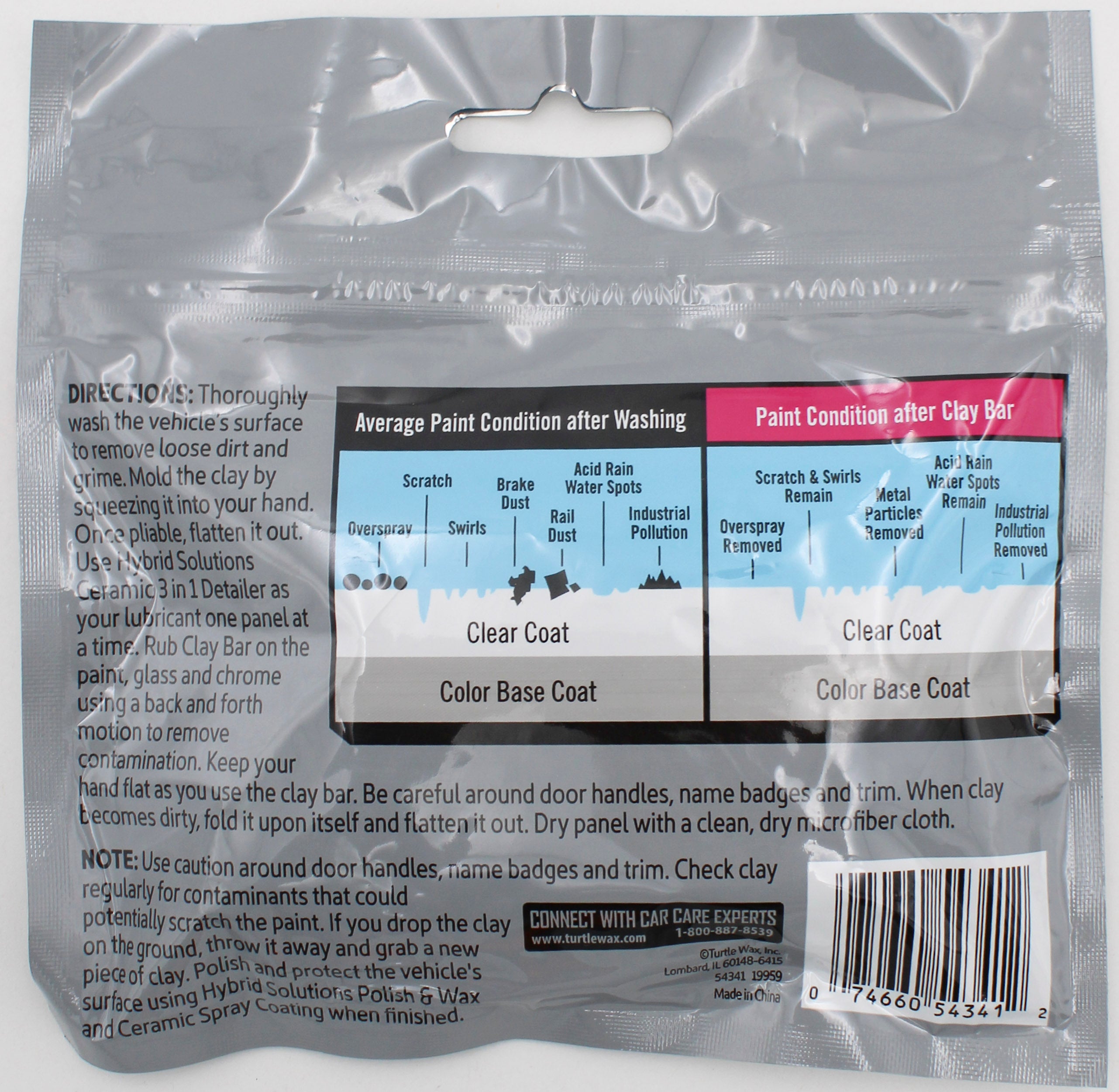 SP TURTLE WAX HYBRID RAPID DECON CLAY BAR 100G / 4oz