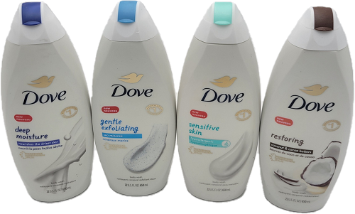DOVE BODY WASH 20CT 22oz ASSORTED