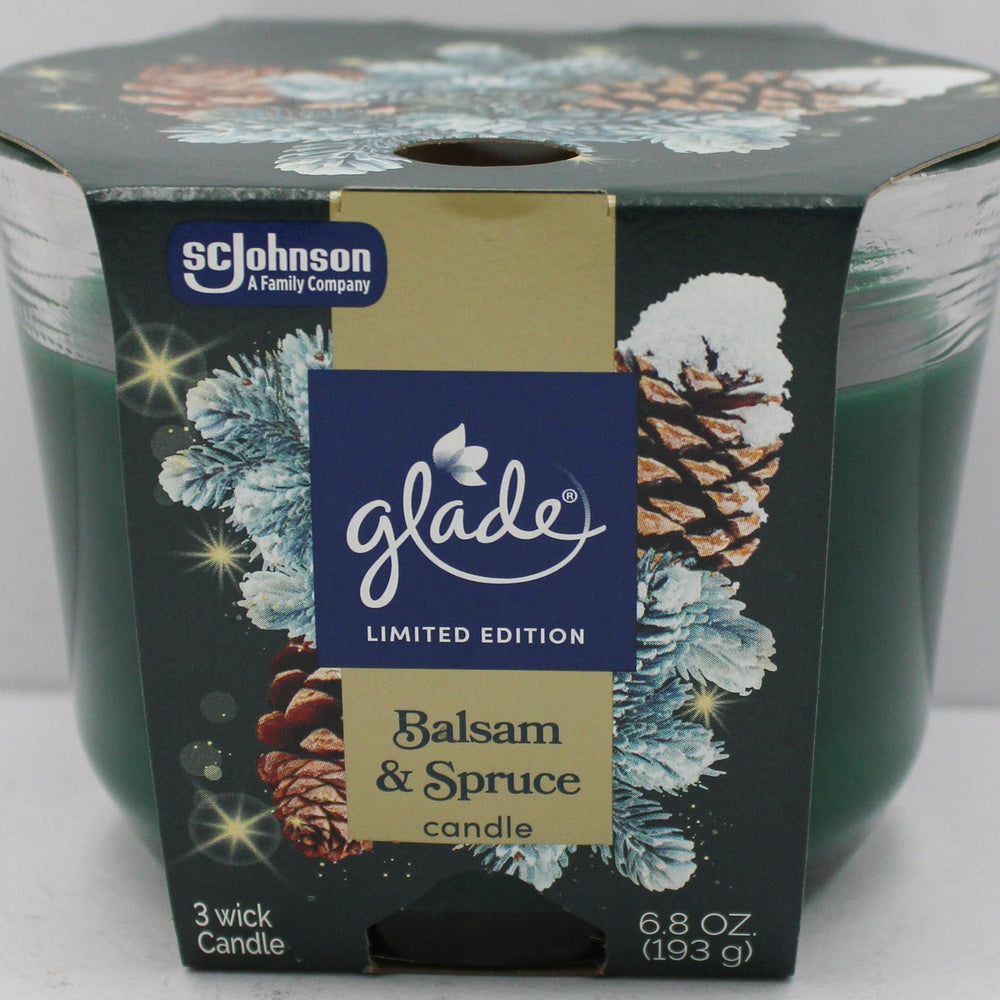 GLADE 3-WICK CANDLE BALSAM & SPRUCE 6.8oz US