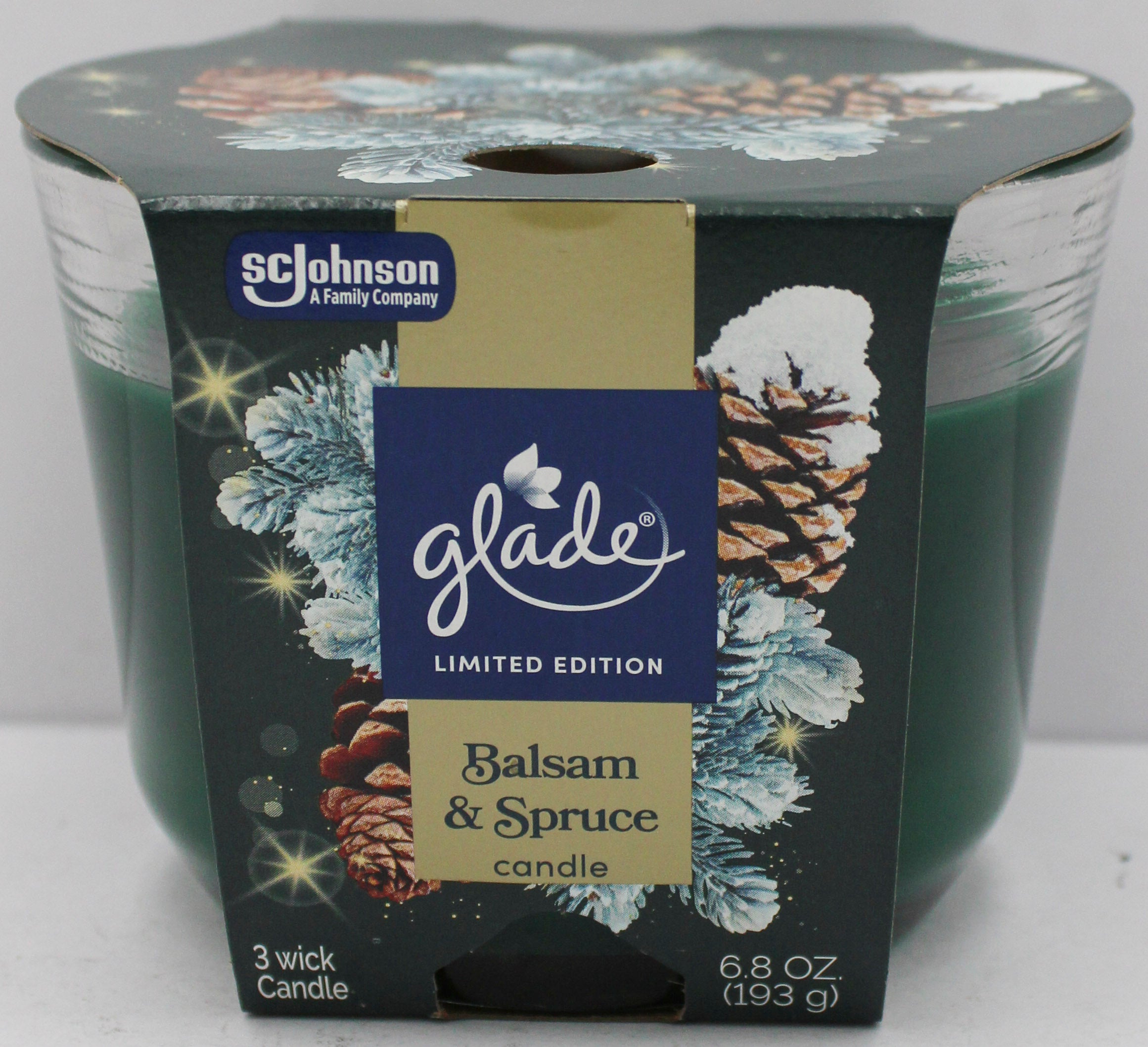 GLADE 3-WICK CANDLE BALSAM & SPRUCE 6.8oz US