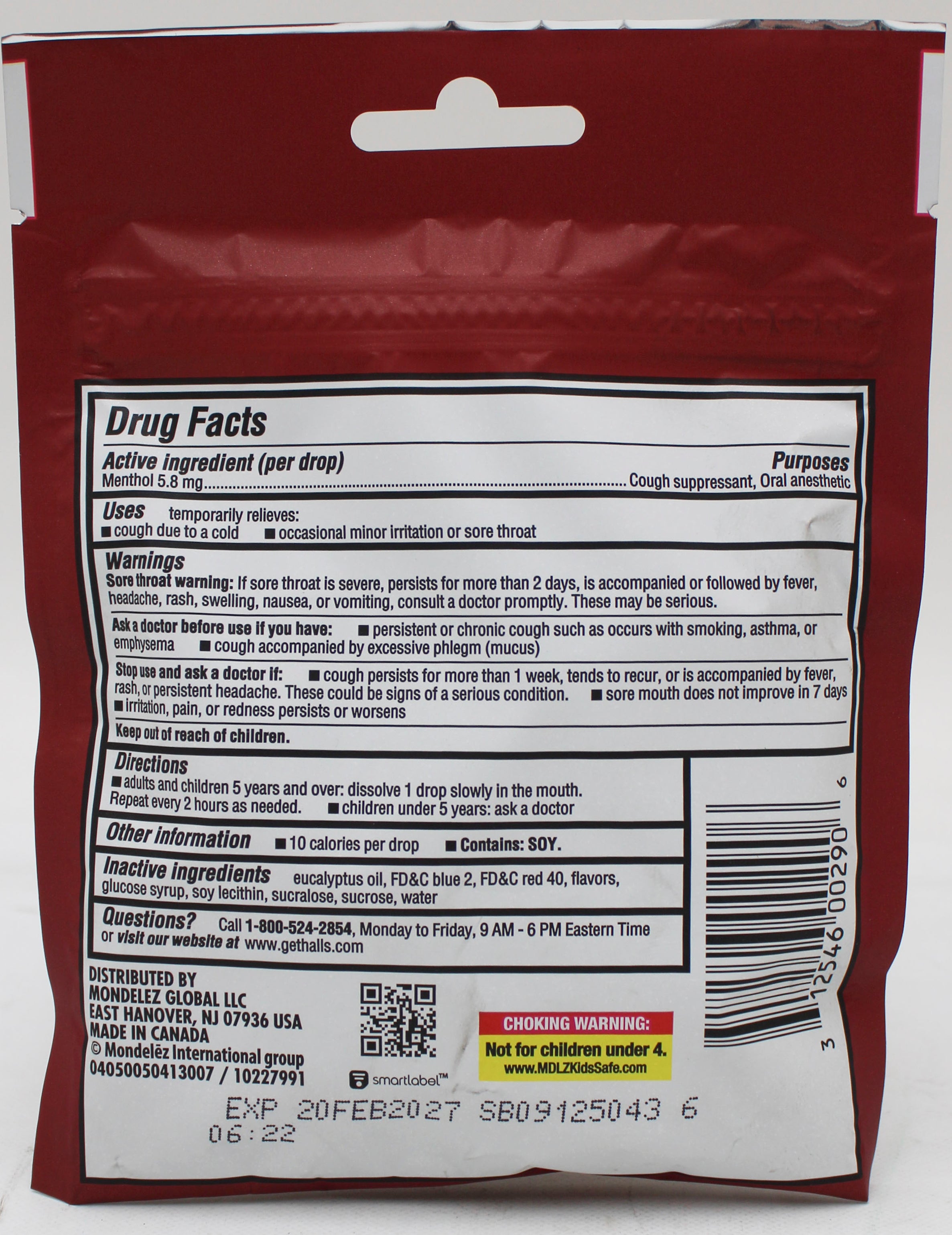 HALLS CHERRY BAG 14 PC EXP 2/20/27
