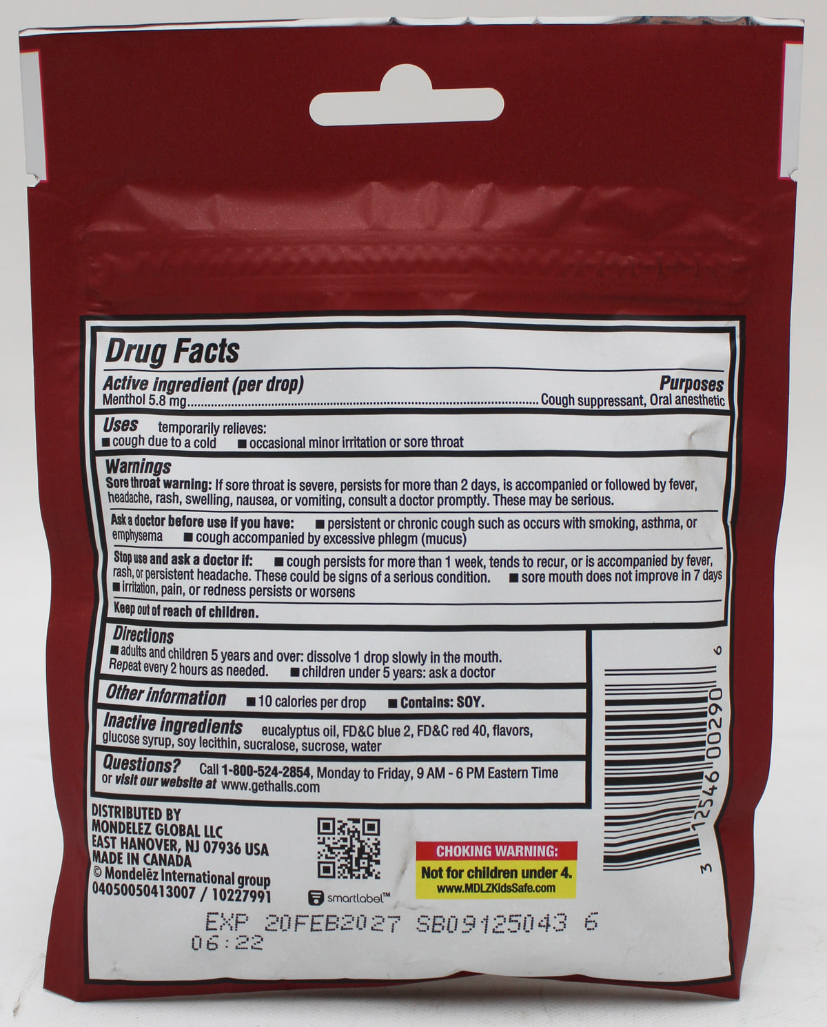 HALLS CHERRY BAG 14 PC EXP 2/20/27