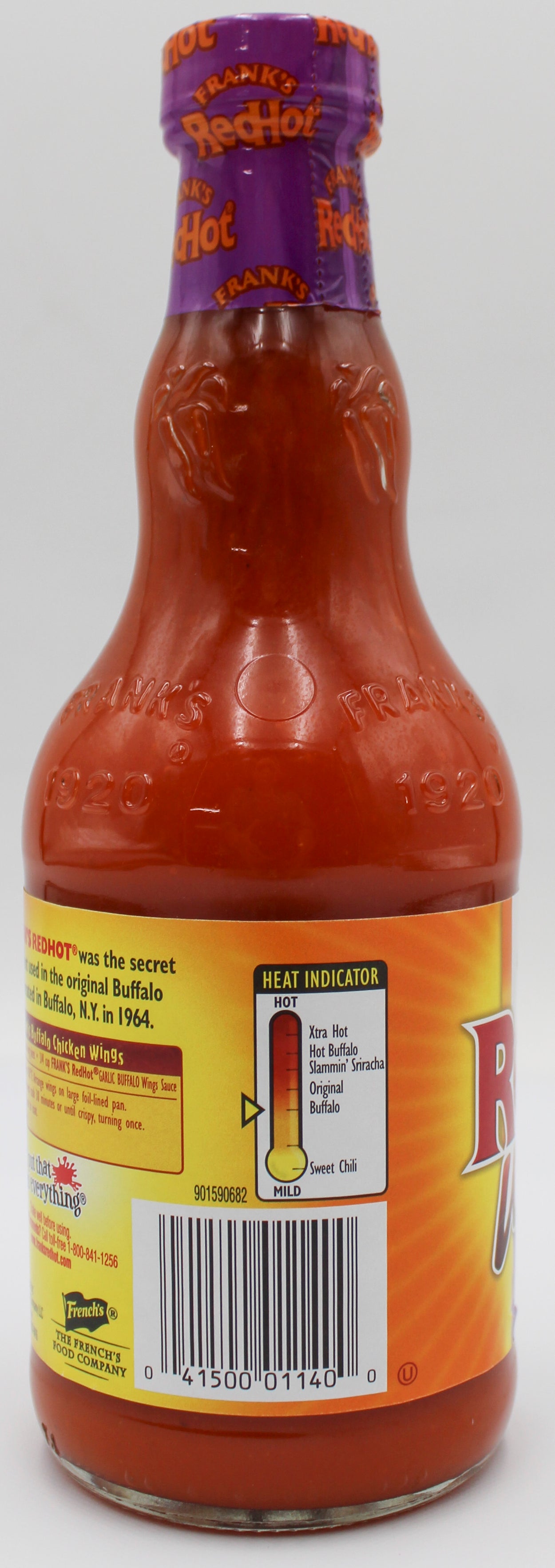 Franks Red Hot Garlic Buffalo Wing Sauce 12oz, 4-Pack
