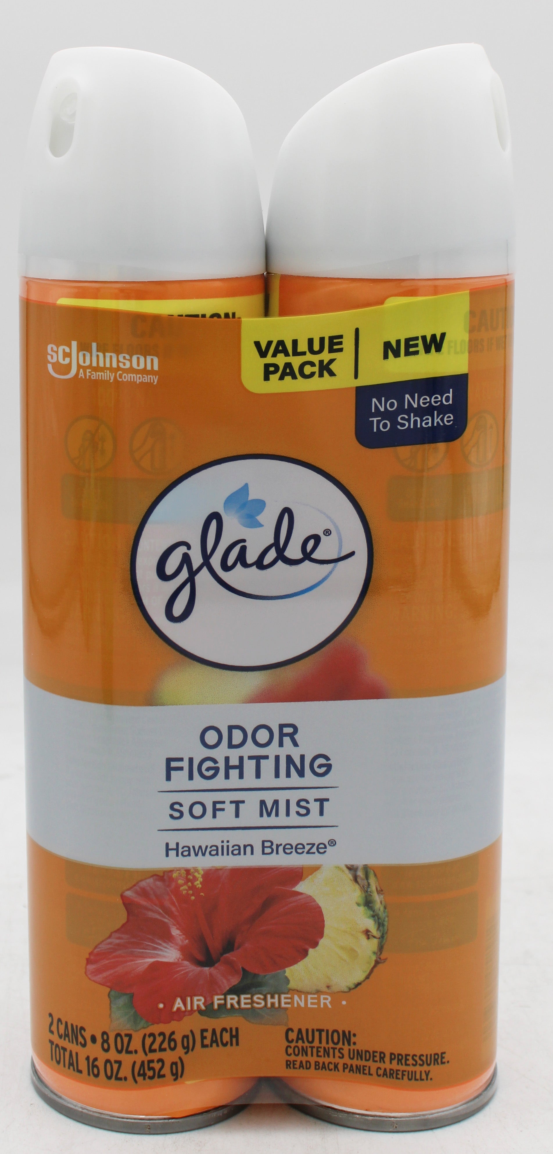 SP GLADE ODOR FIGHTING SOFT MIST 8 oz 2PK HAWAIIAN BREEZE