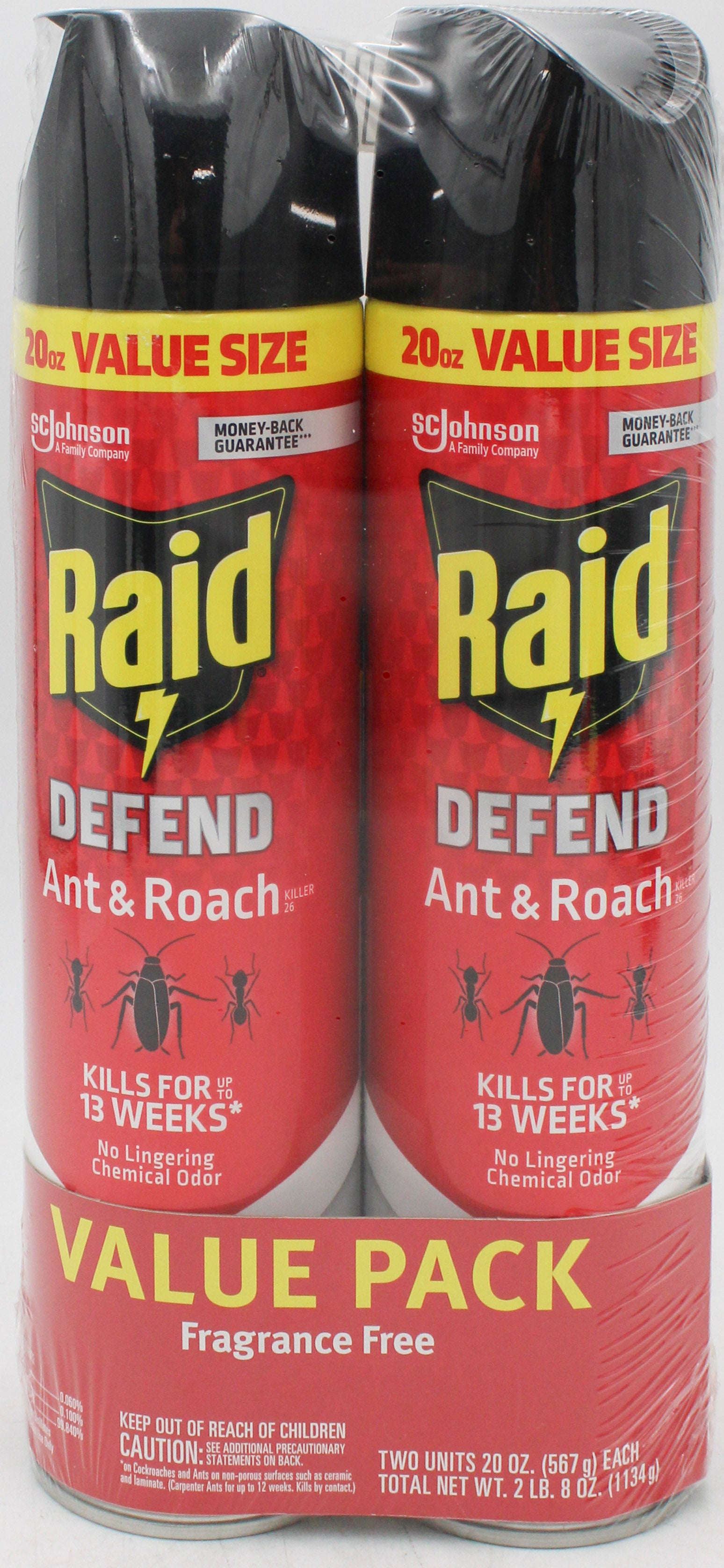 SP RAID DEFEND ANT & ROACH 2CT 20oz FRAGANCE FREE