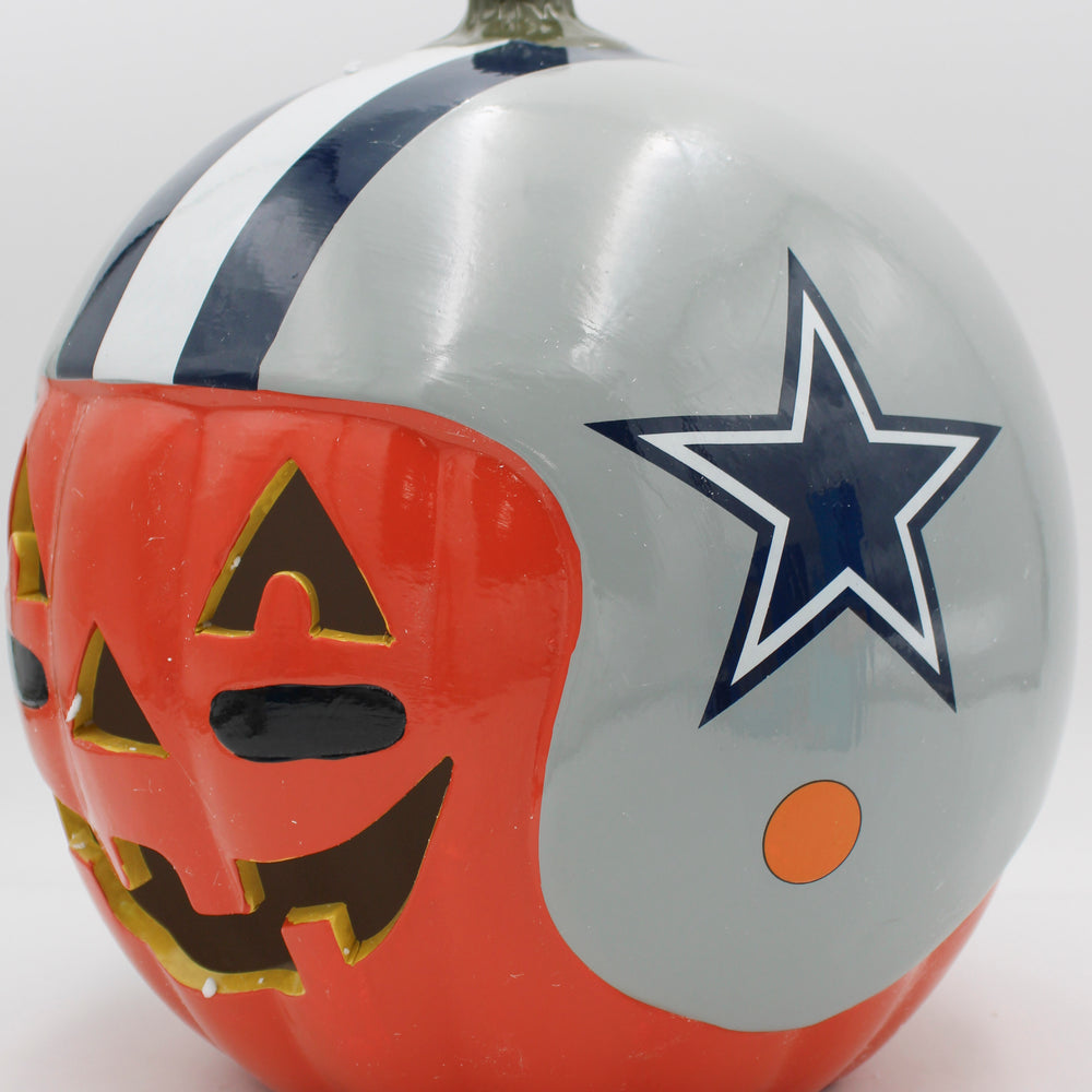 DALLAS COWBOYS CERAMIC PUMPKIN HELMET 10"