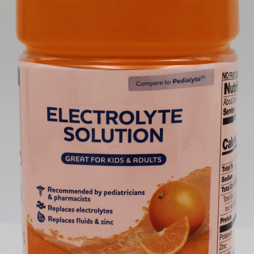 RITE AID ELECTROLYTE SOLUTION ORANGE 33.8floz EXP 2/4/2027 COMPARES TO Pediatlye