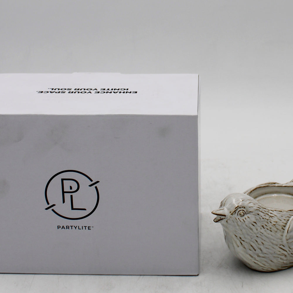 PARTYLITE SONGBIRD TEALIGHT HOLDER 6"W x 6"H