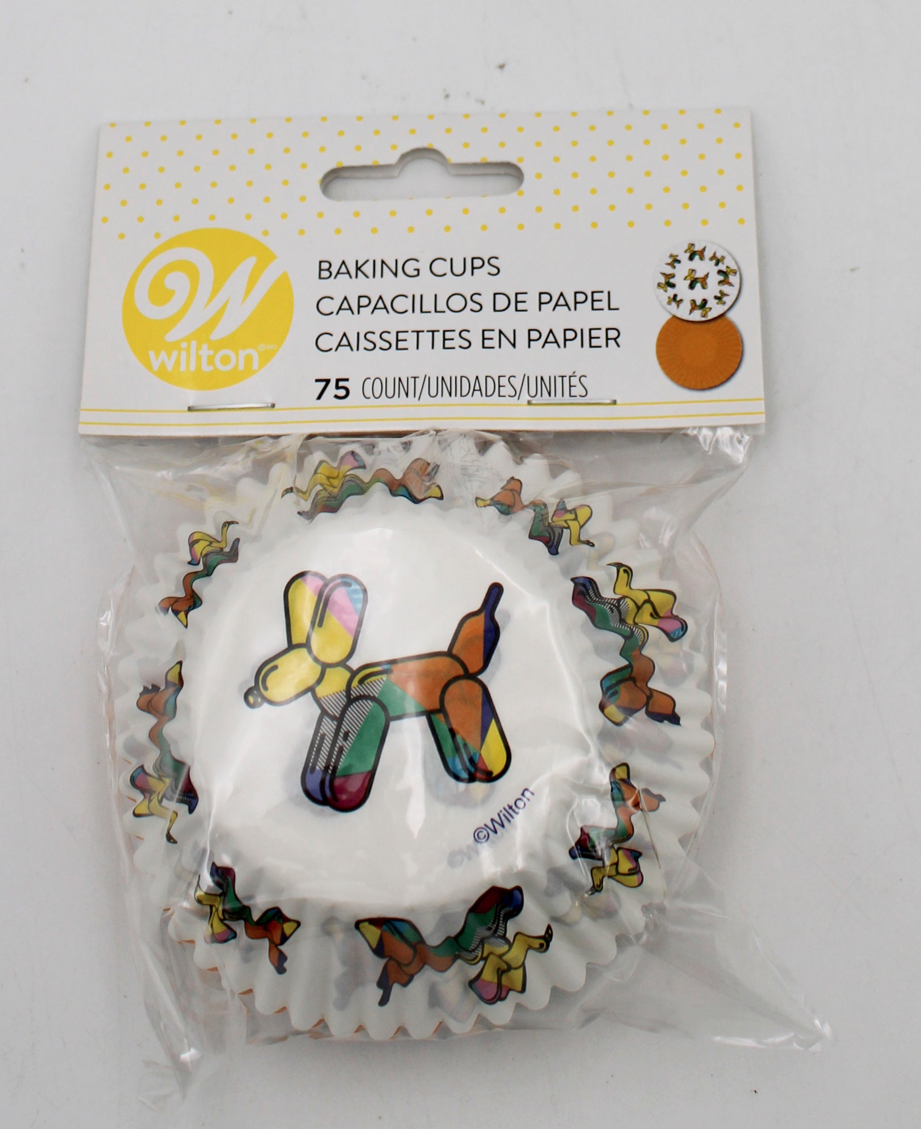 BAKING CUP BALLOON DOG STANDARD 75 CT NI