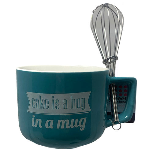 BAKING MUG W/WHSK-SWT CREATION/BLUE
