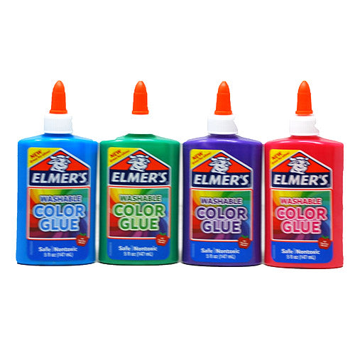 ELMERS WASHABLE COLOR GLUE 5oz-ASST