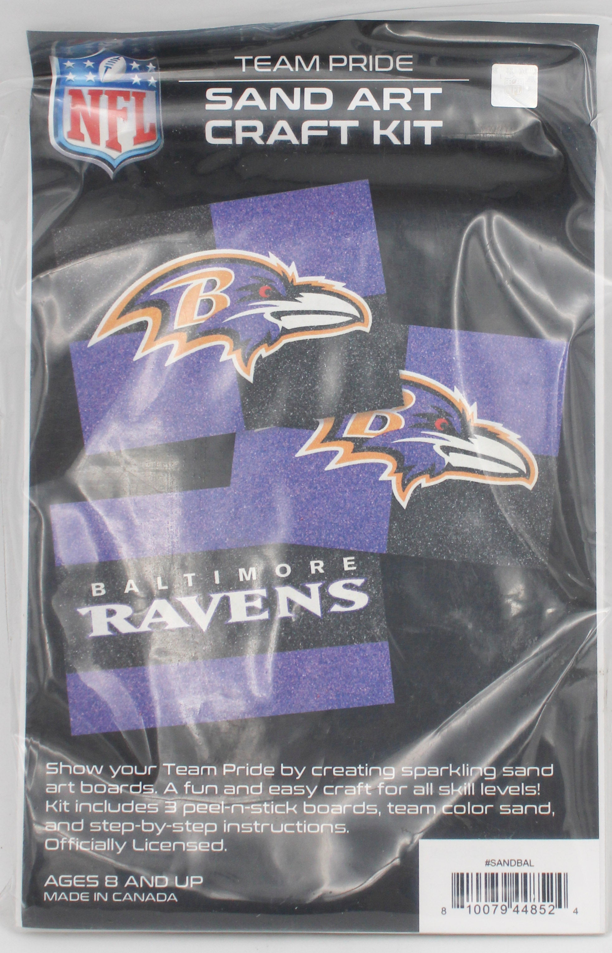 BALTIMORE RAVENS SAND ART CRAFT KIT