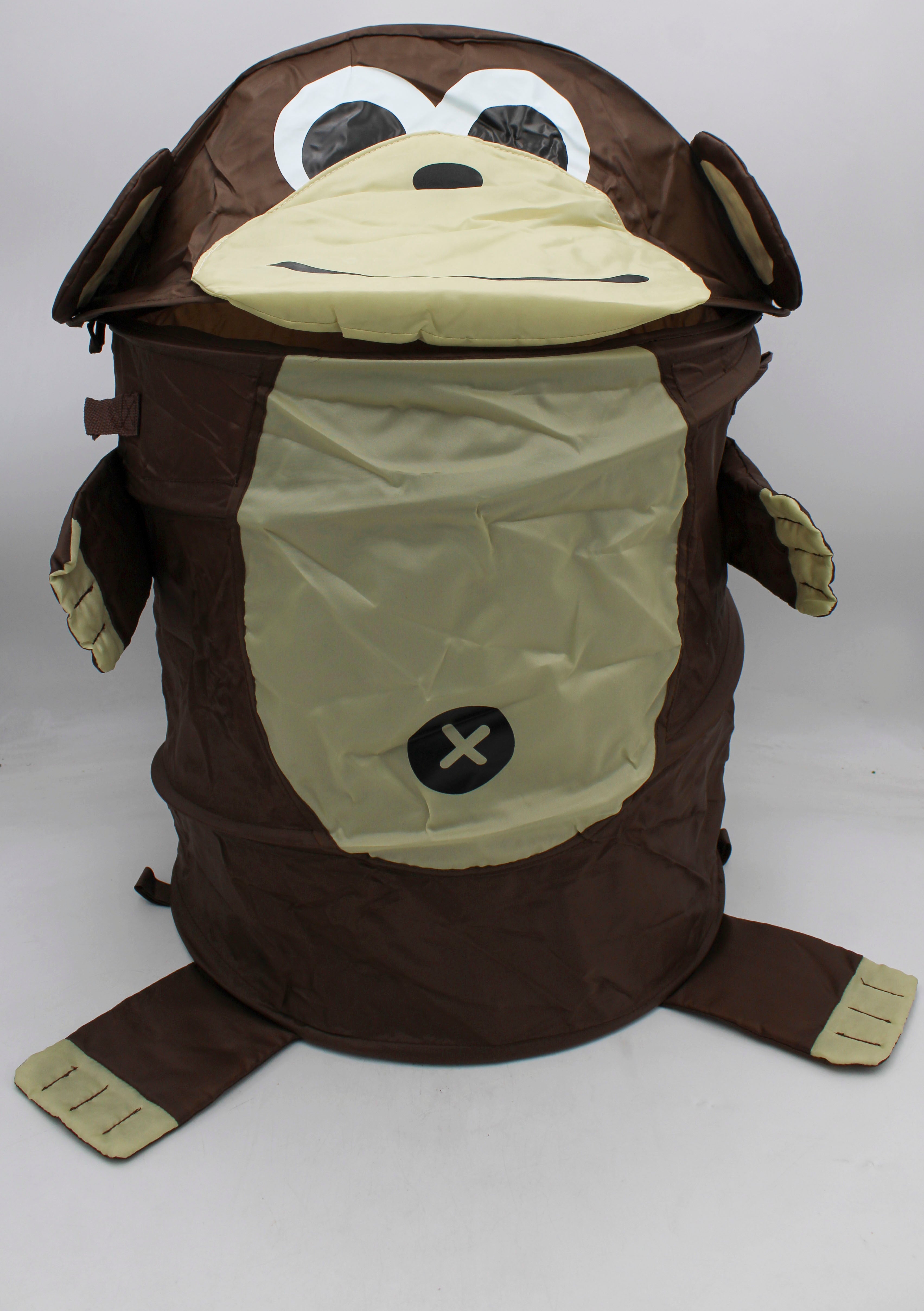 15''x22'' FOLDABLE STANDING HAMPER - MONKEY