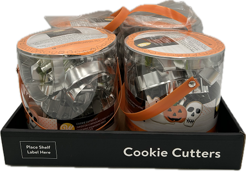 HALLOWEEN COOKIE CUTTER SET METAL 18 CT NI.