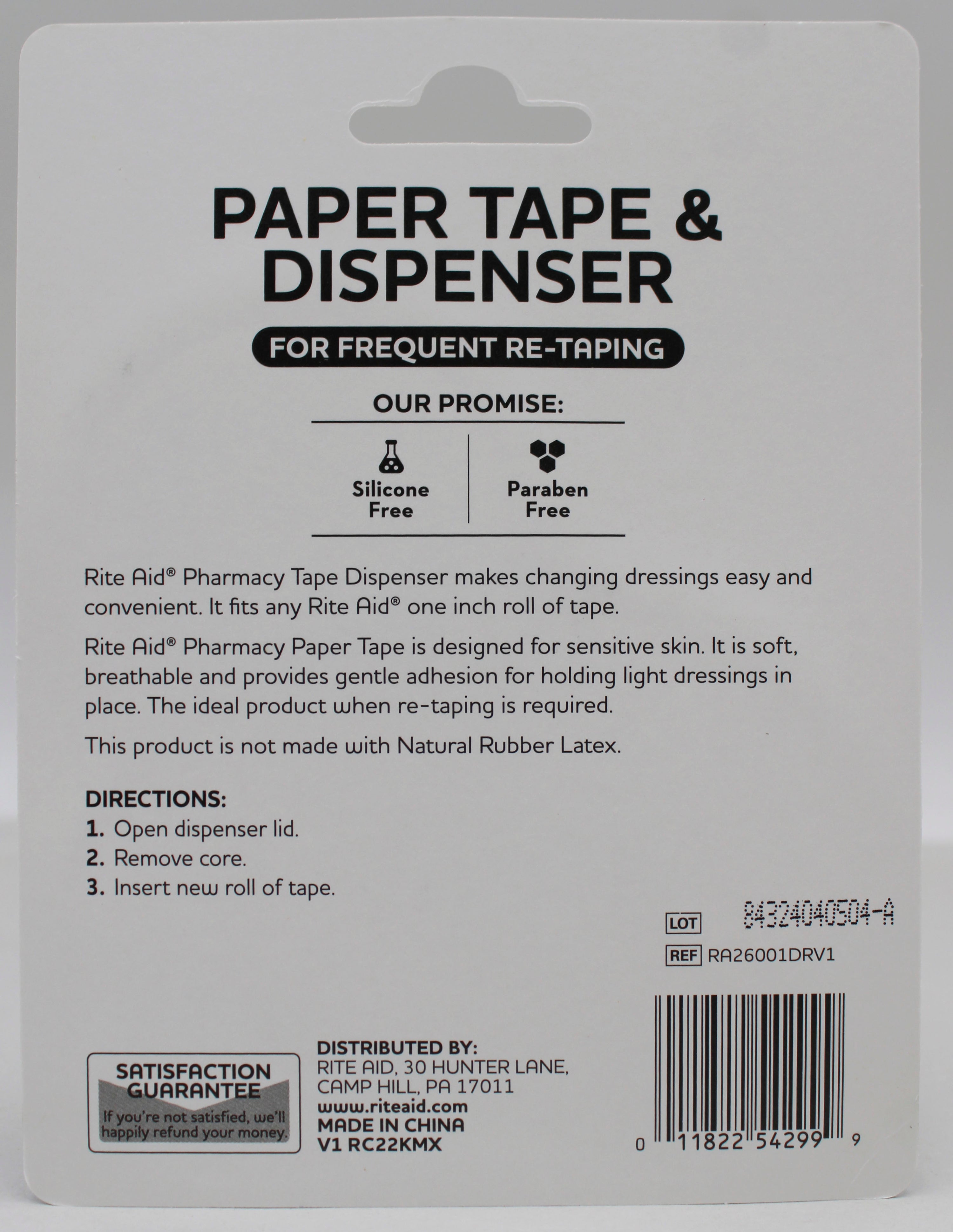 RITE AID PAPER TAPE W/DISPENSER 10 YARDS