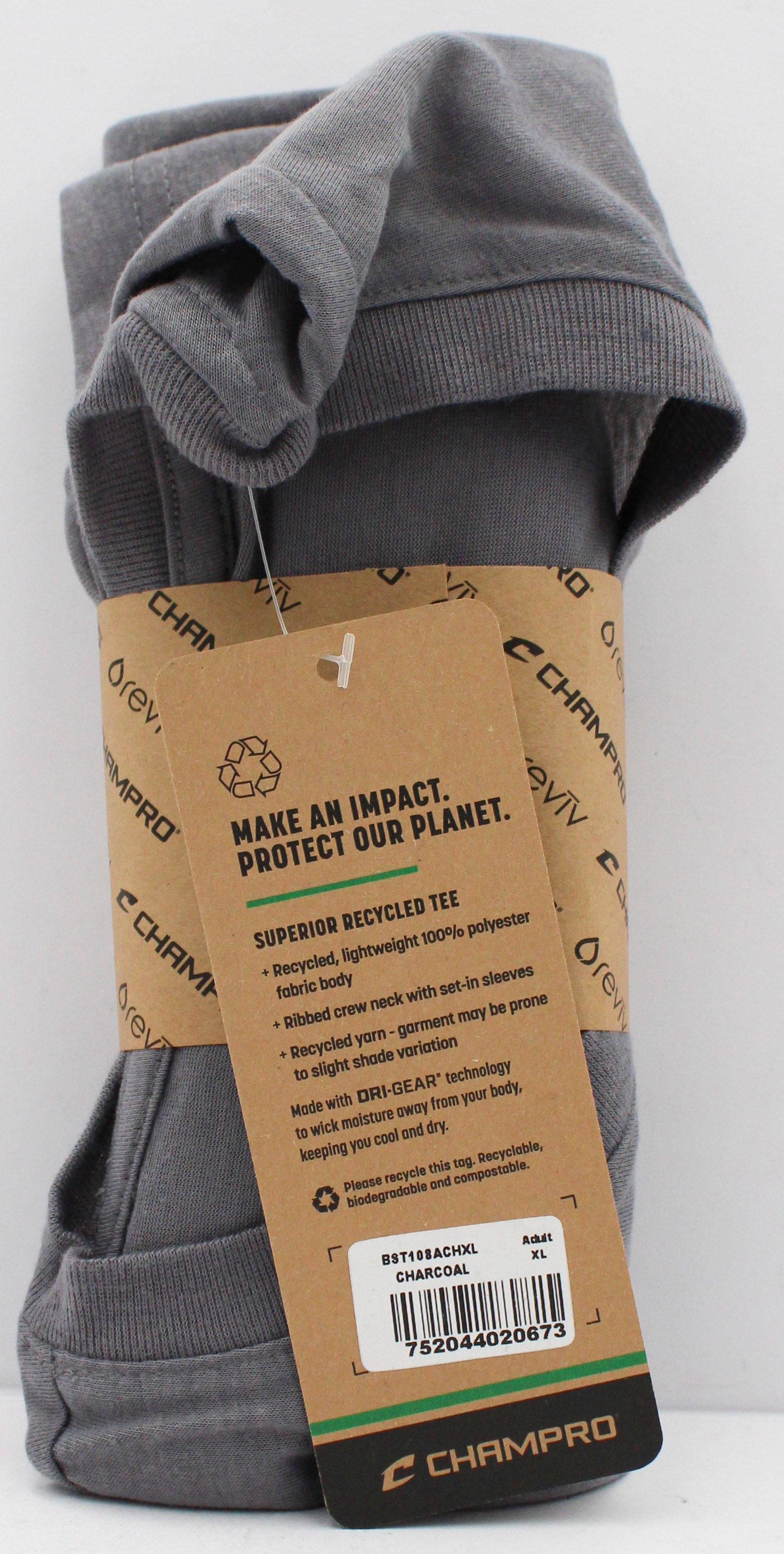 T-SHIRT - ADULT - CHARCOAL- XL