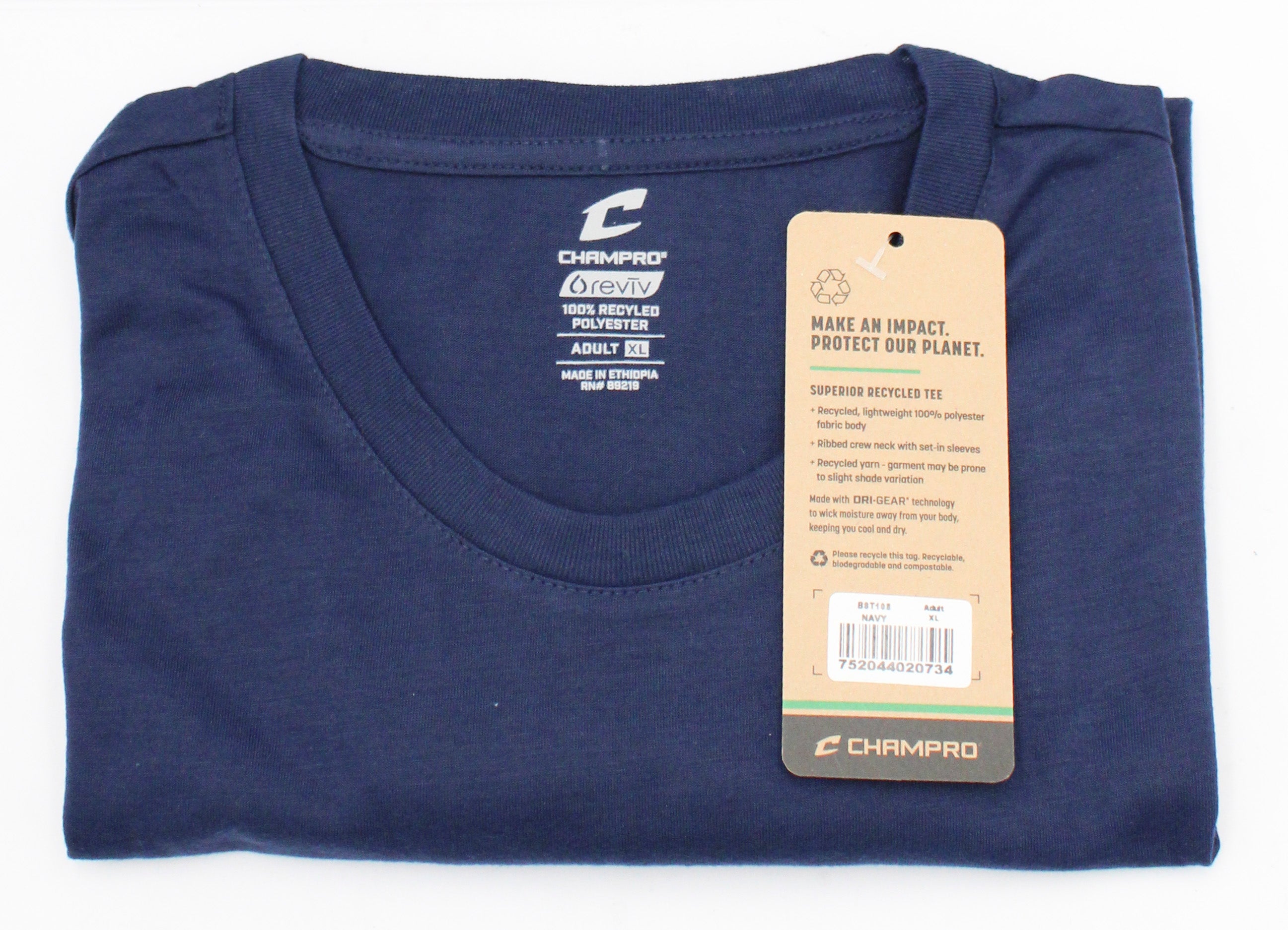 Adult Navy T-Shirt XL - Bulk Wholesale