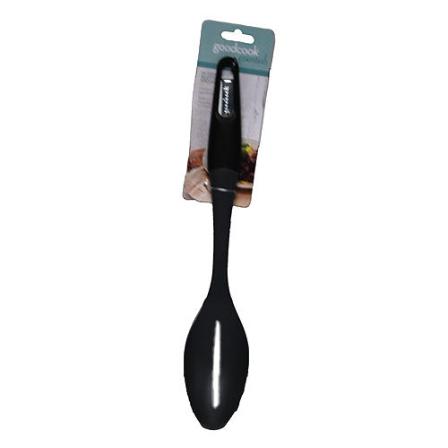 GOODCOOK ESSENTIALS HI TEMP SLOTTED PLASTIC SPOON-BLACK