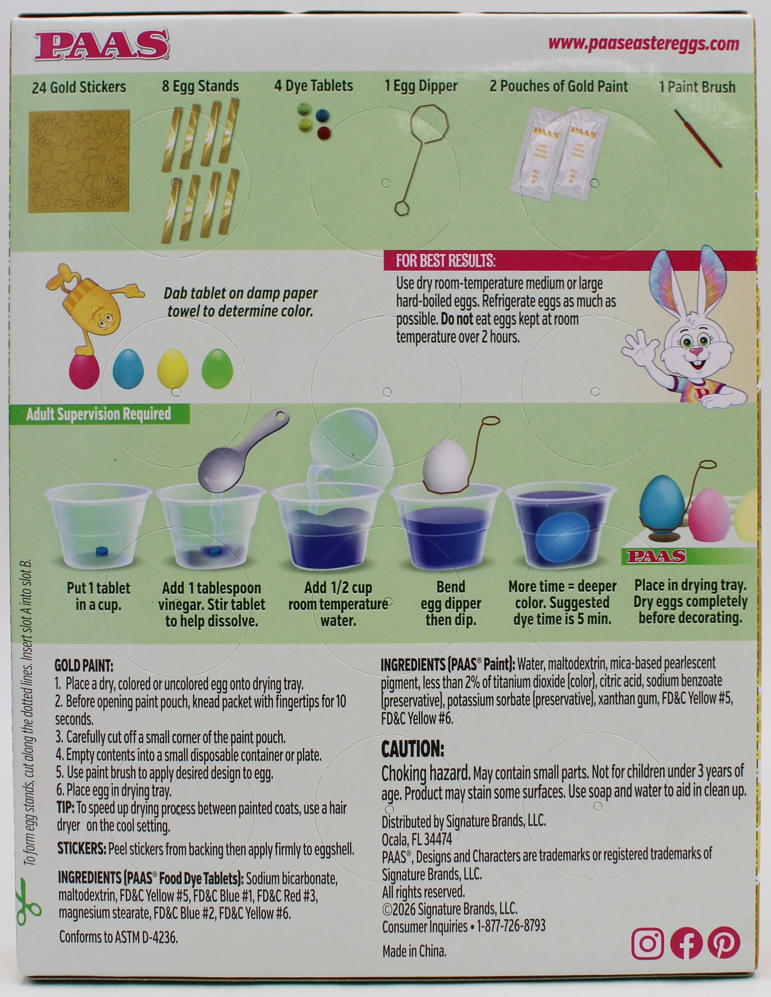 PAAS GOLDEN SHIMMER  EGG DECORATING KIT SHELF TRAY