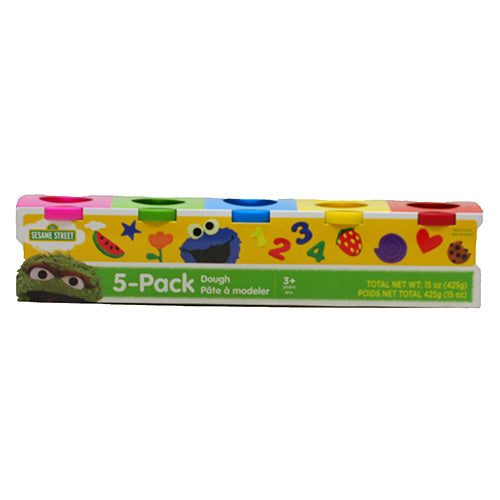 SESAME STREET DOUGH 3oz/5PK-ASST COLORS