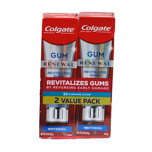 COLGATE GUM RENEWAL WHITE RESTORATION GEL TOOTHPASTE 3oz 2PK NI