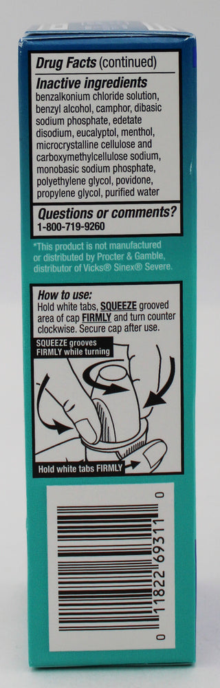 RITE AID 12HR SEVERE NASAL RELIEF SPRAY W/MENTHOL 1oz EXP 12/31/2026 COMPARES TO Afrin