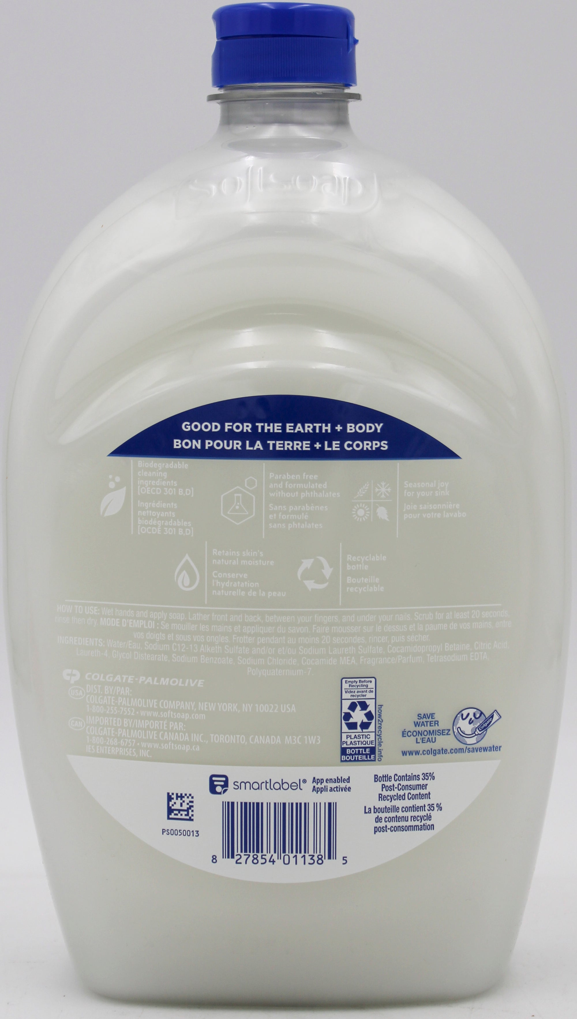 SOFTSOAP LIQUID HAND SOAP REFILL PEPPERMINT SNOWFLAKE 50floz/1.47L NI