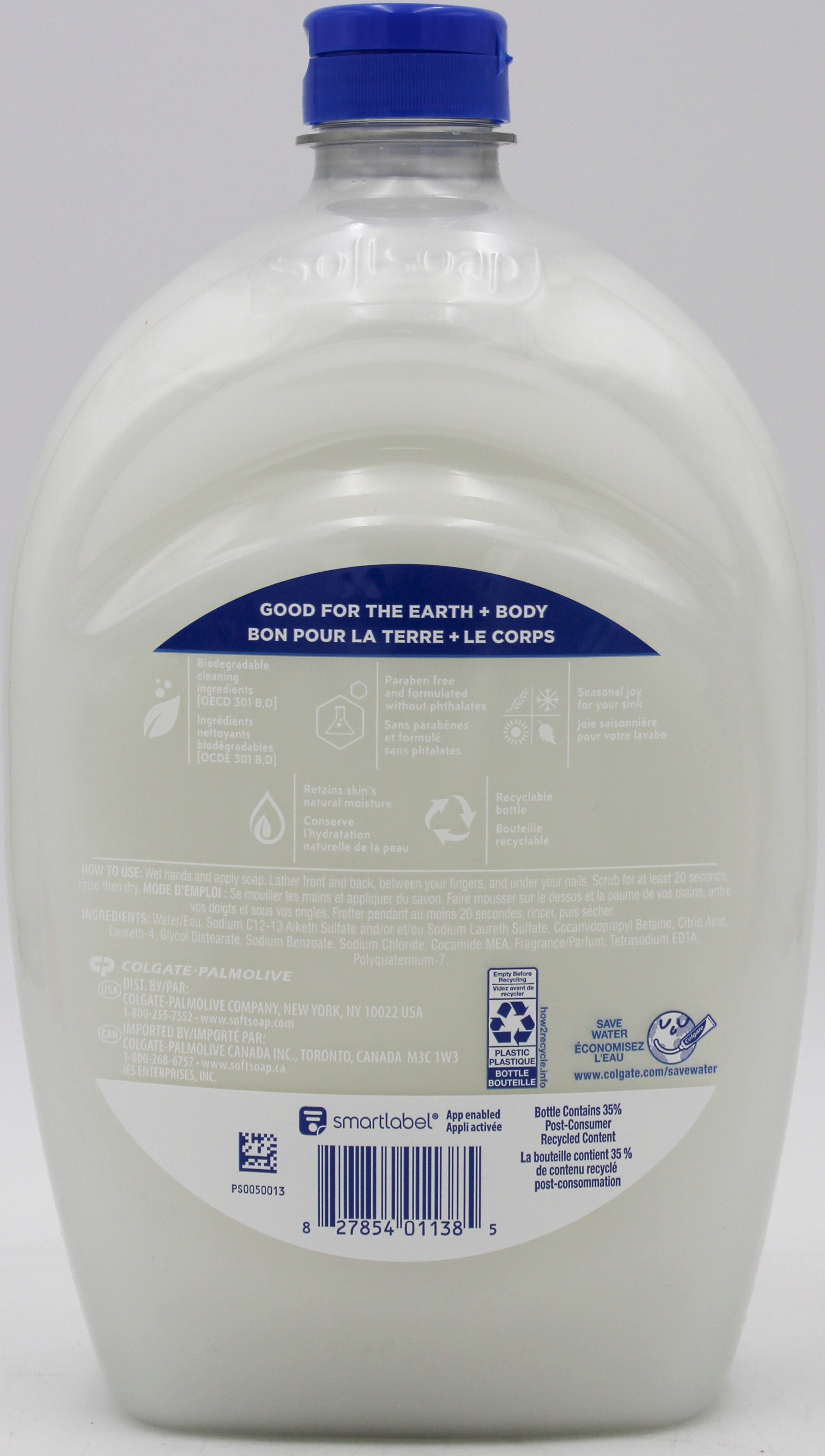 SOFTSOAP LIQUID HAND SOAP REFILL PEPPERMINT SNOWFLAKE 50floz/1.47L NI