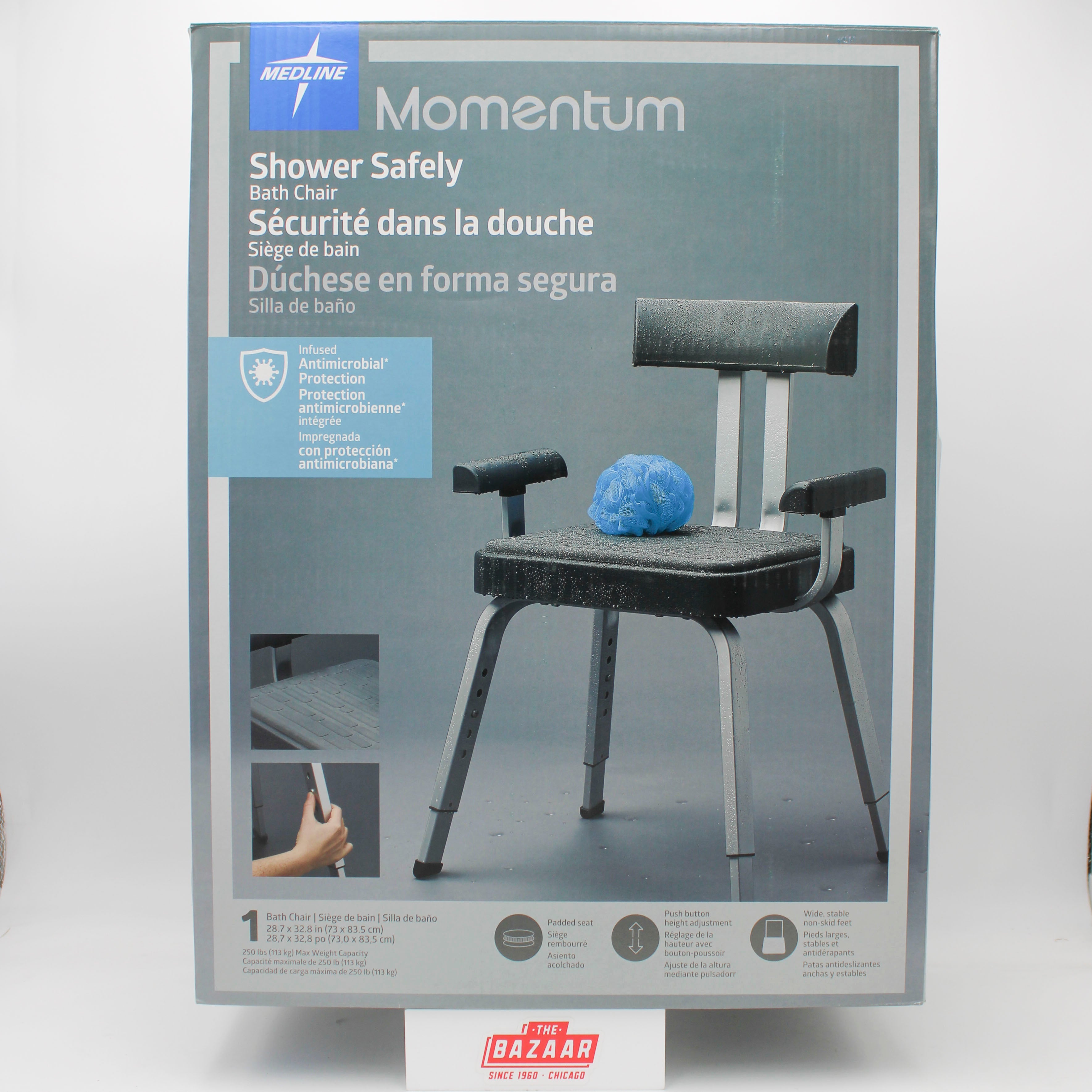 MEDLINE MOMENTUM ADJUSTABLE SHOWER CHAIR NI