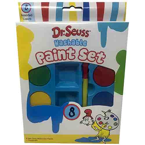 DR.SEUSS WASHABLE PAINT SET 8CT-AST