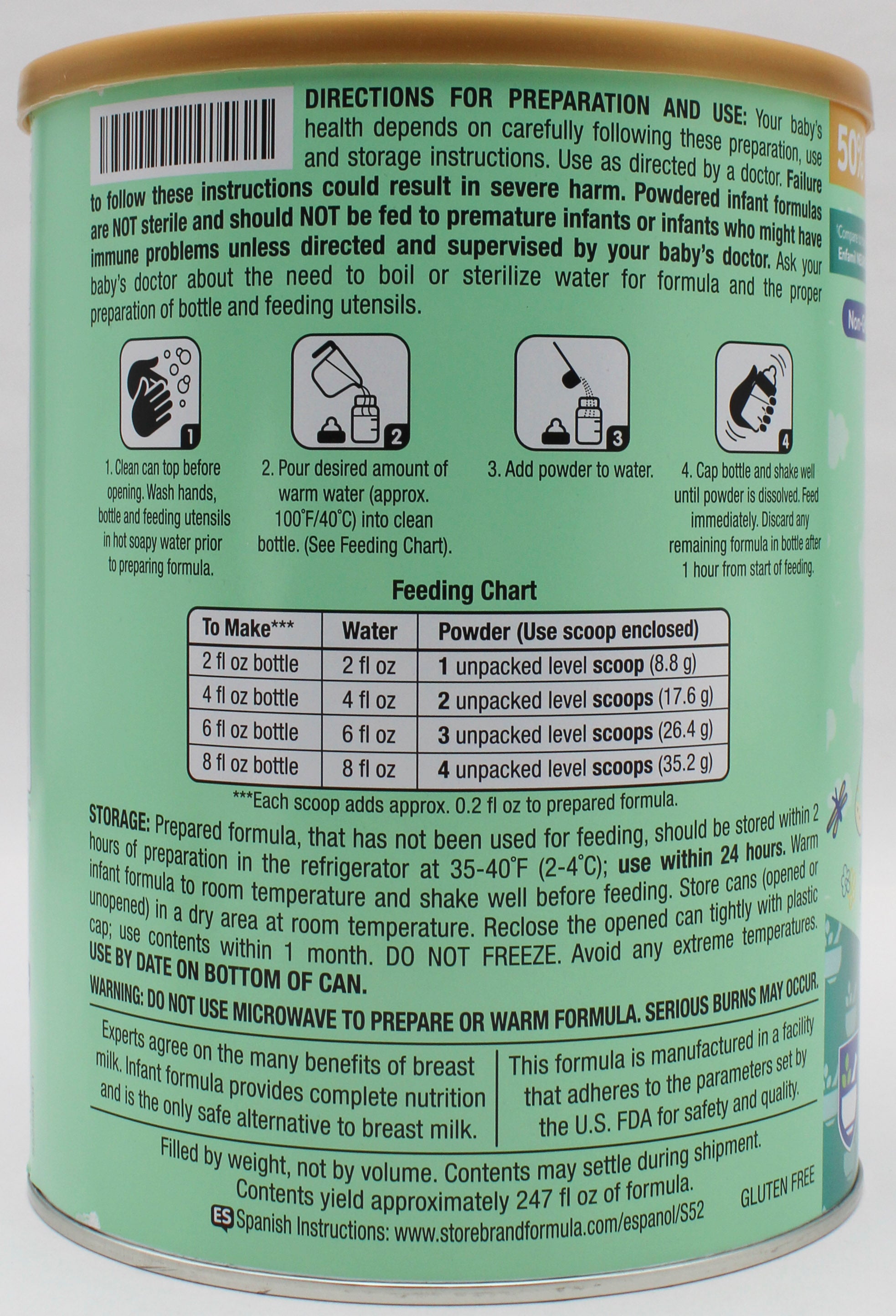 RITE AID PREMIUM INFANT FORMULA MILK POWDER  34oz EXP 1/31/2027 COMPARES TO Enfamil