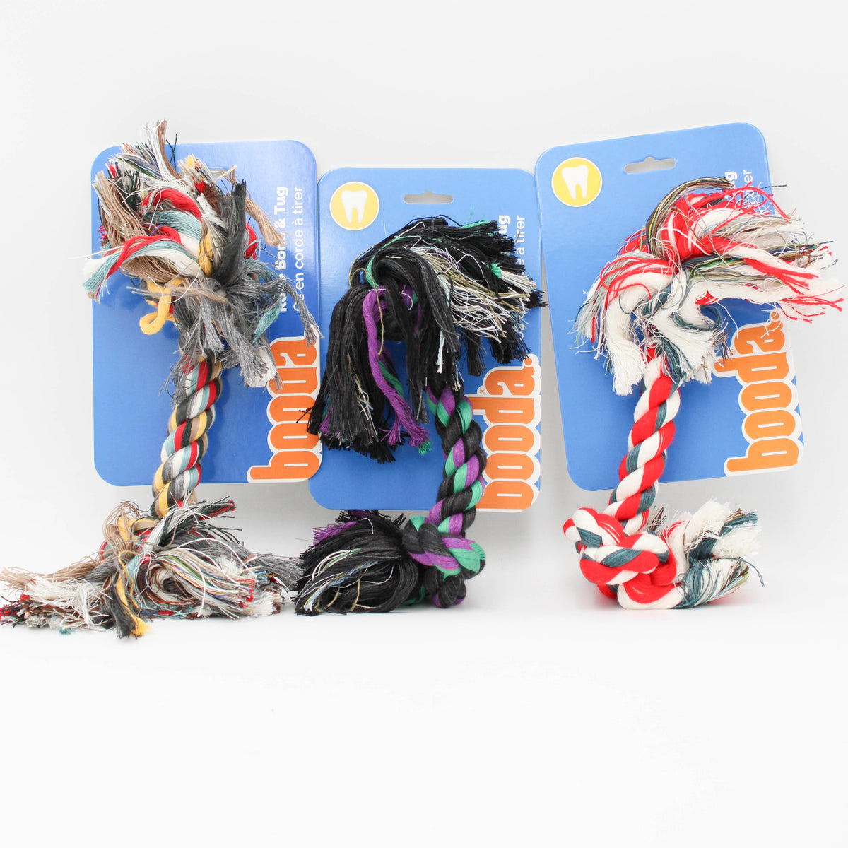 2knot Rope Bone BOODA 2 Knot Rope Bone Large Wholesale Dog Toy – The Bazaar Inc