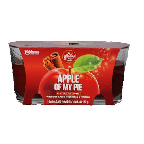 GLADE CANDLE 1 WICK 2PK 3.4OZEA-APPLE OF MY PIE
