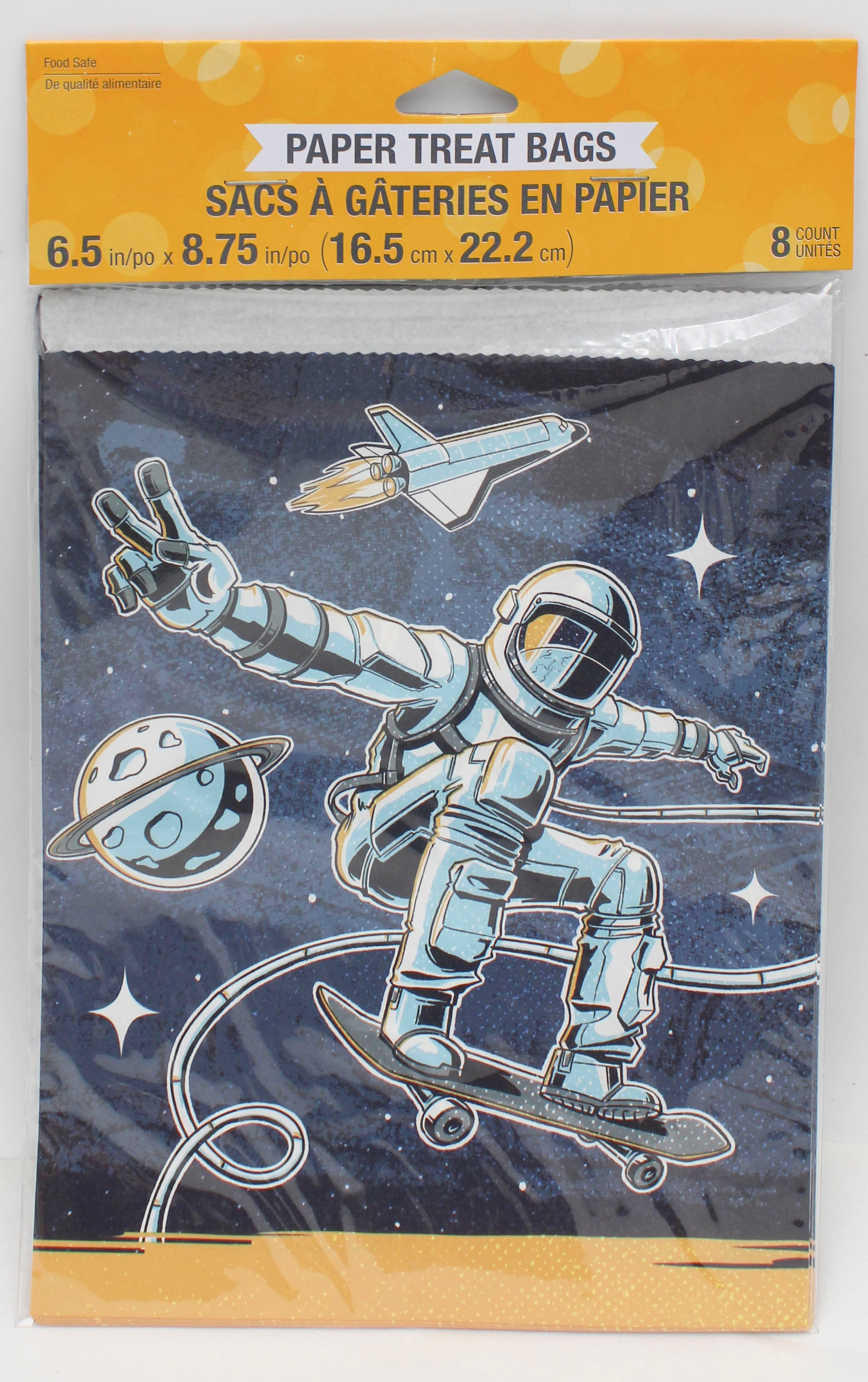 TREAT BAG LARGE 8CT SPACE SKATER