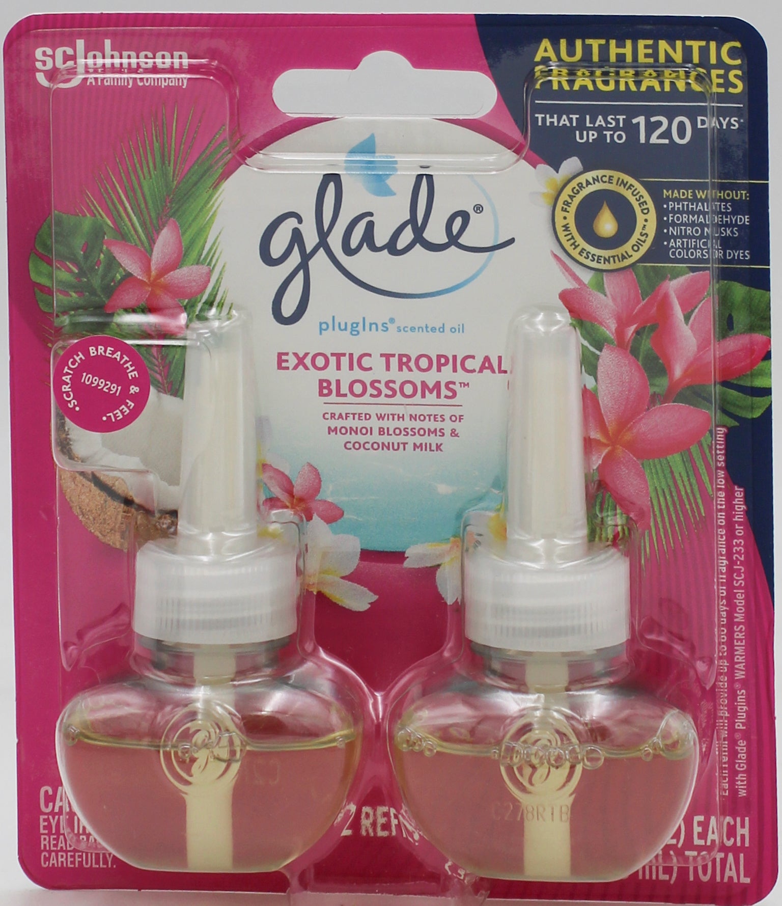 GLADE PLUGINS SCENTED OIL TROPICAL BLOSSOMS 2ct 0.67floz US