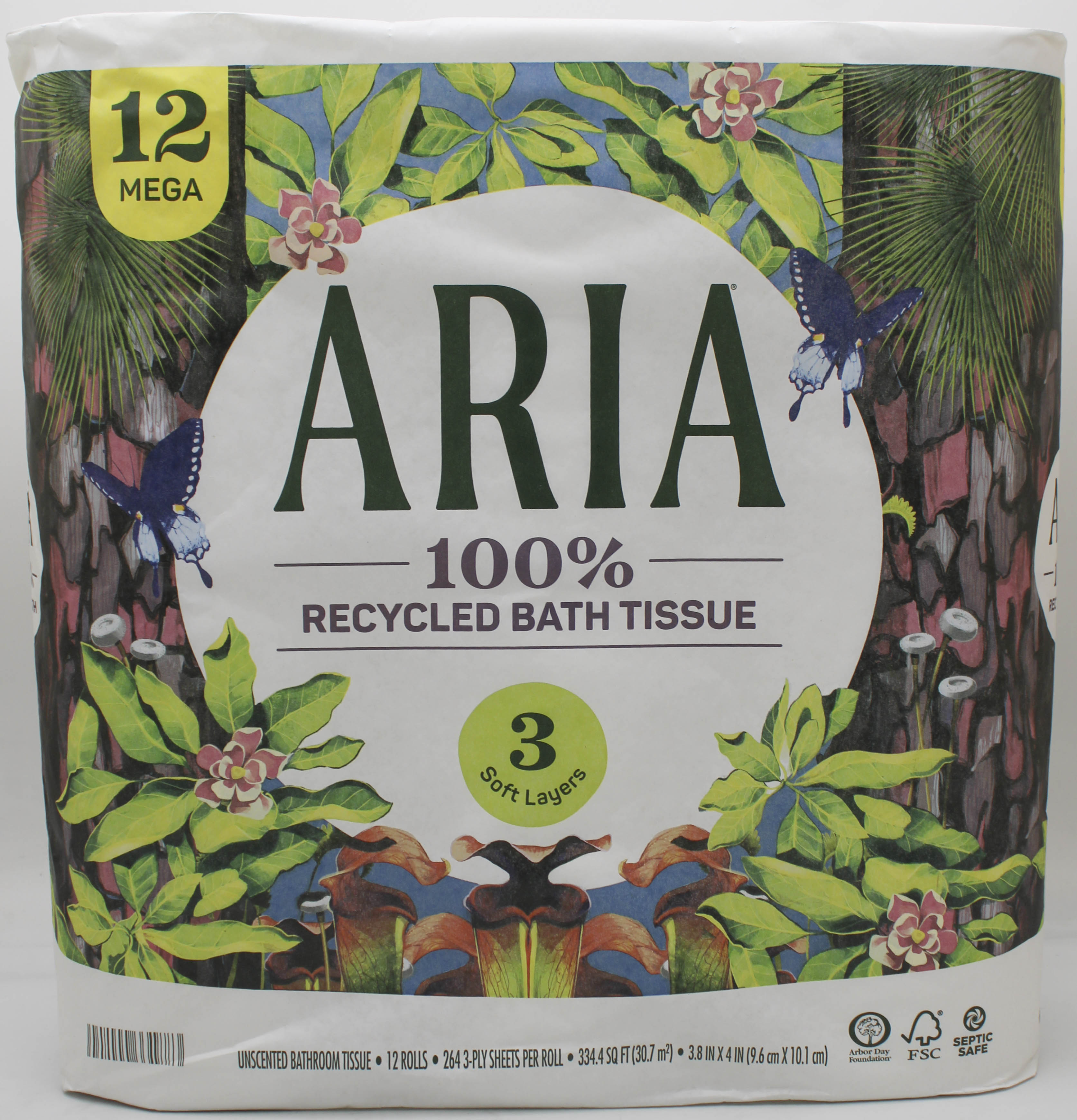 12 ARIA MEGA ROLL TOILET PAPER