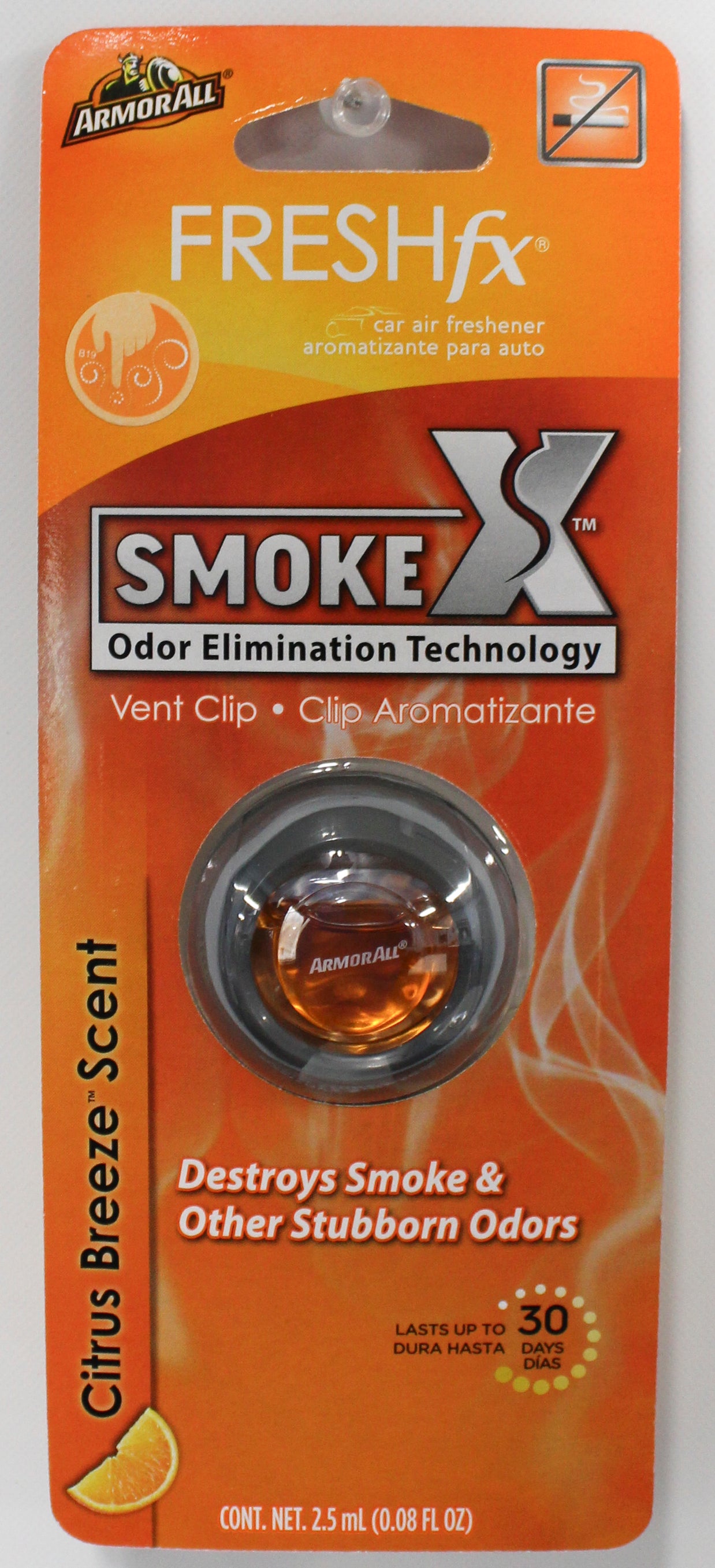 ARMOR ALL FRESH FX 1-PACK VENT CLIP CAR AIR FRESHENER IN THE CITRUS BREEZE SCENT