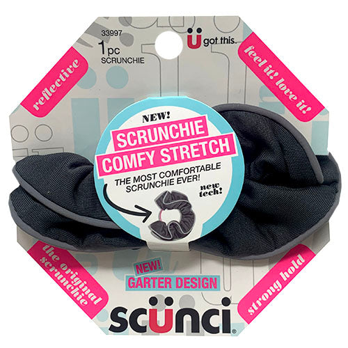 Scunci Hair Scrunchie Gray 1ct - Wholesale Pack