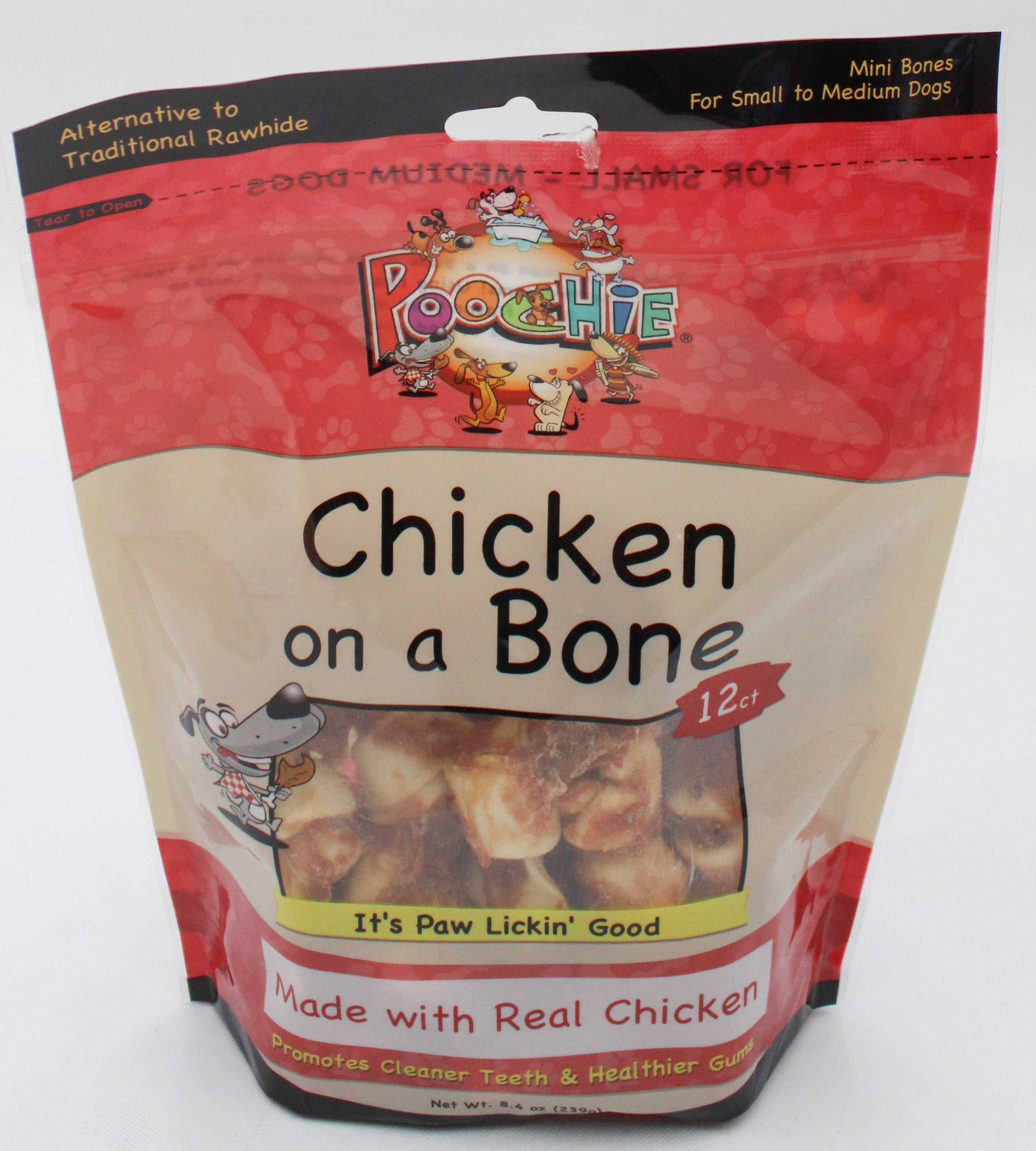 Poochie Chicken on a Bone Dog Treats 12 x 8.4oz – Wholesale Case for Distributors