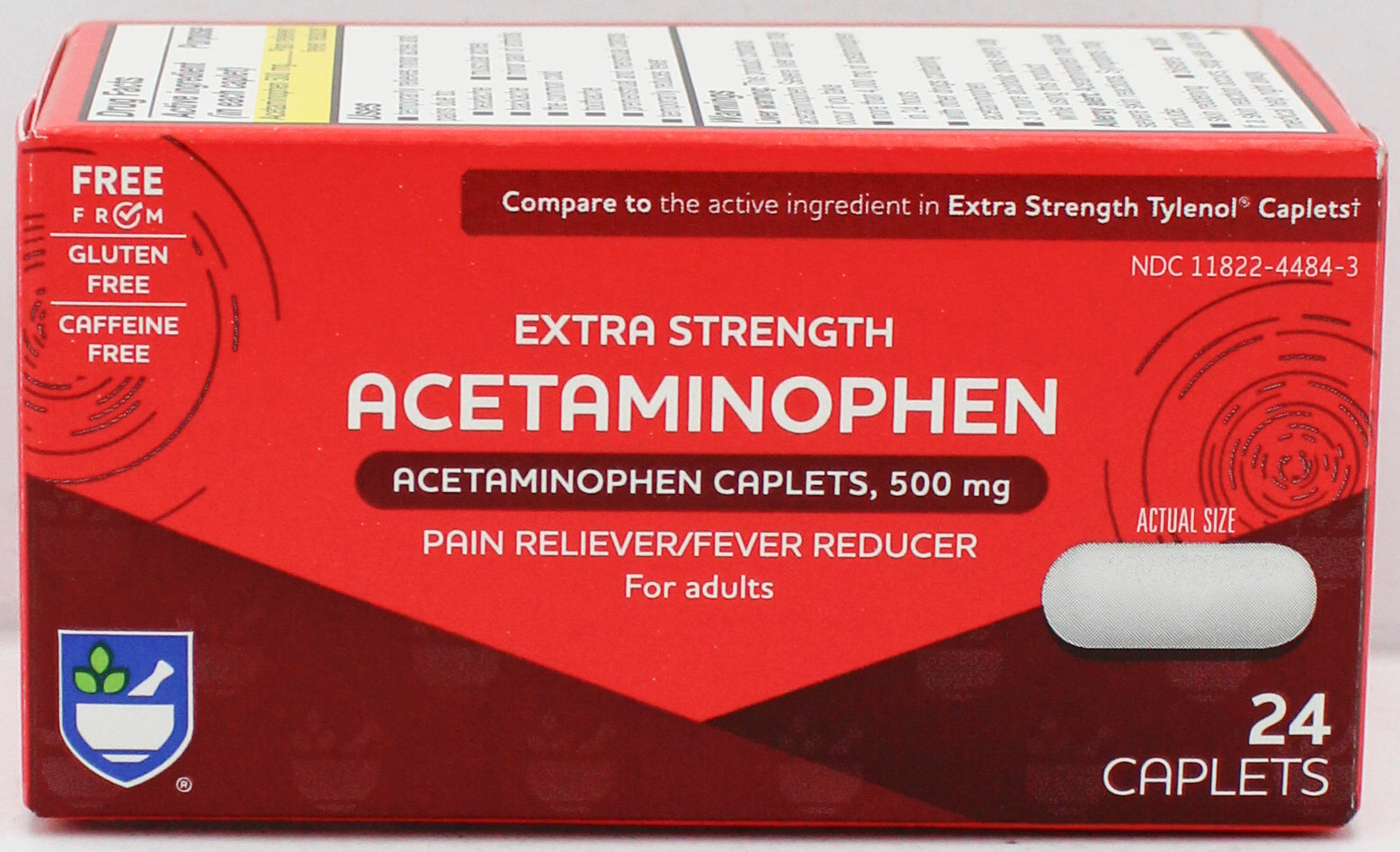 RITE AID PAIN RELIEF ACETAMINOPHEN CAPLETS 24ct EXP 10/31/2026 COMPARES TO Tylenol